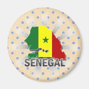 Senegal Flag Map 2.0 Magnet