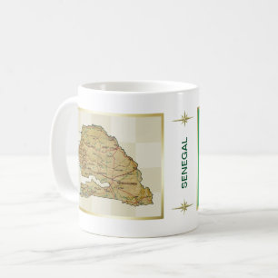 Senegal Flag + Map Mug