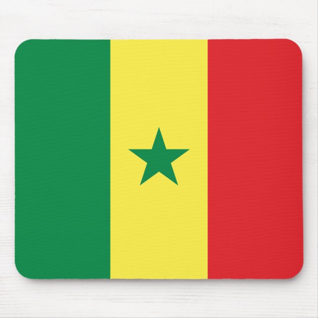 Senegal Flag Mouse Pad (Front)