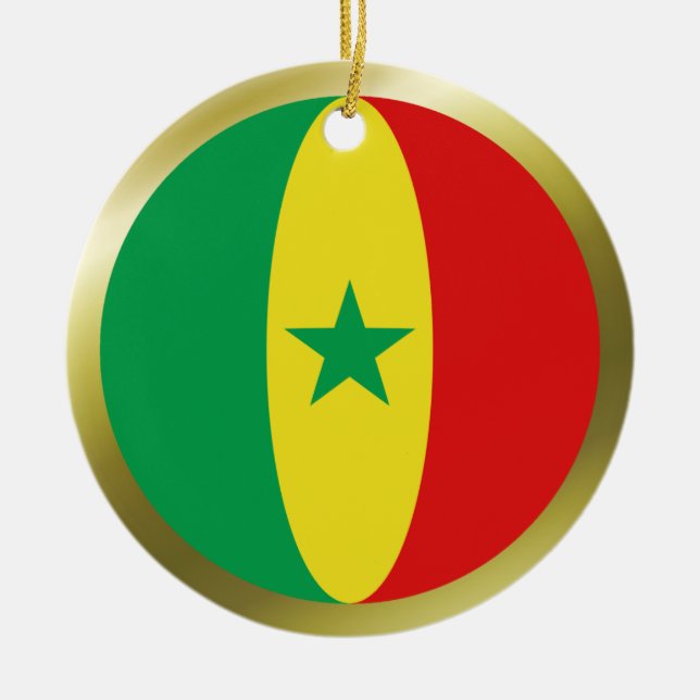 Senegal Flag Ornament (Front)