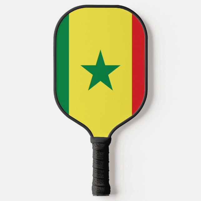 Senegal flag pickleball paddle (Front)