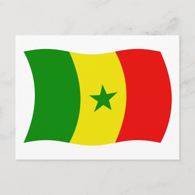 Senegal Flag Postcard (Front)