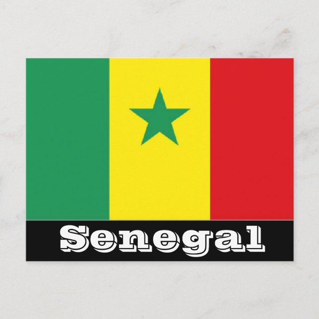 Senegal flag postcard (Front)