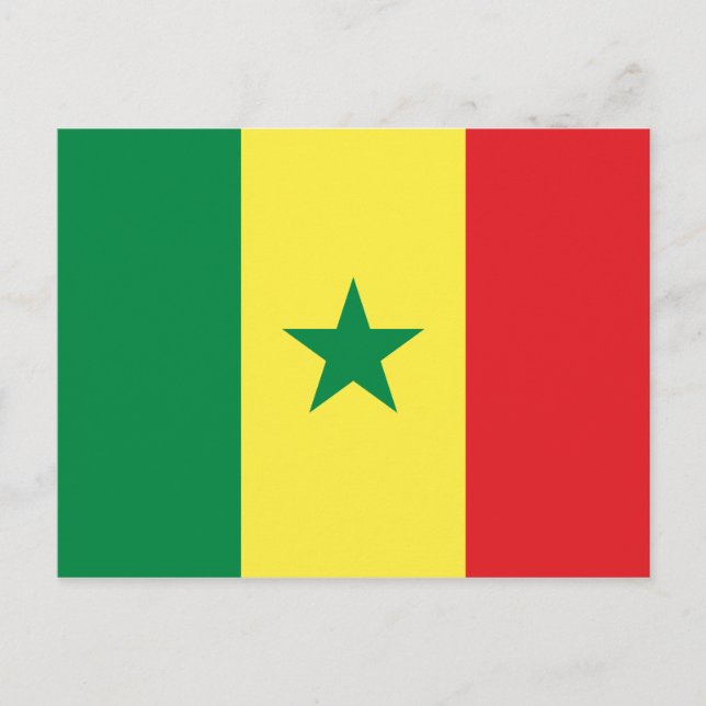 Senegal Flag Postcard (Front)