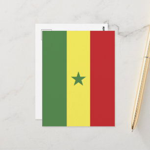 Senegal flag postcard