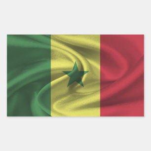 Senegal Flag Rectangular Sticker