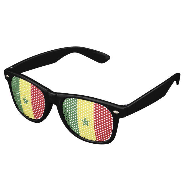 Senegal flag retro sunglasses (Angled)