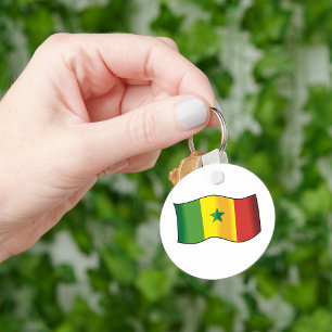 Senegal Flag Senegalese Pride Green Yellow Red Key Ring