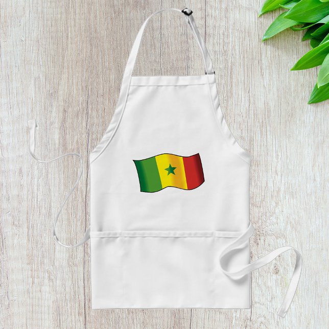 Senegal Flag Senegalese Pride Green Yellow Red Standard Apron (Creator Uploaded)
