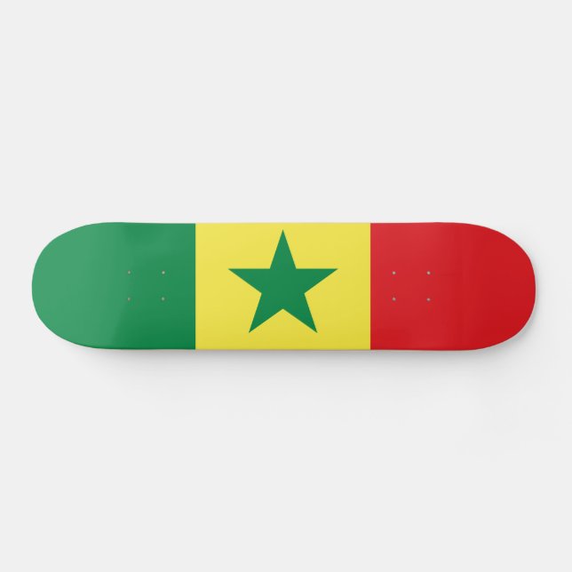 Senegal Flag Skateboard (Horz)