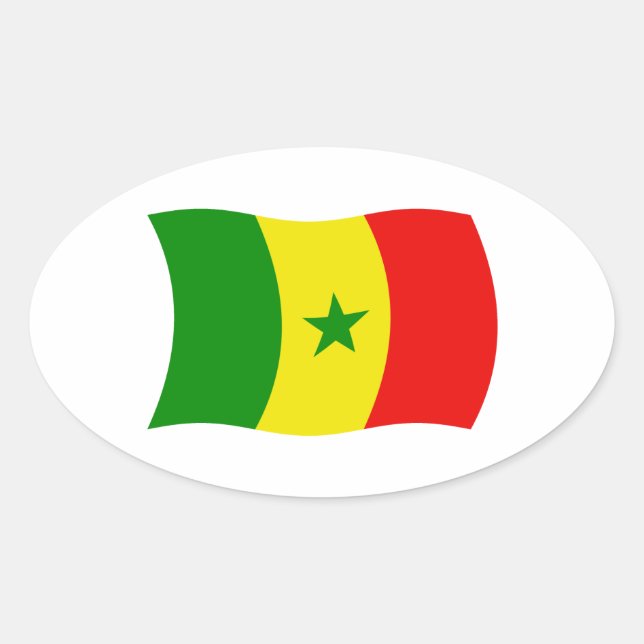 Senegal Flag Sticker (Front)