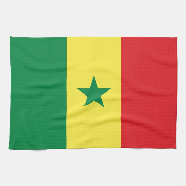 Senegal Flag Tea Towel (Horizontal)