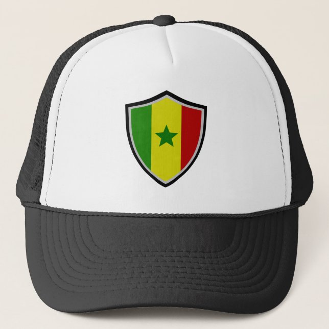 Senegal flag trucker hat (Front)