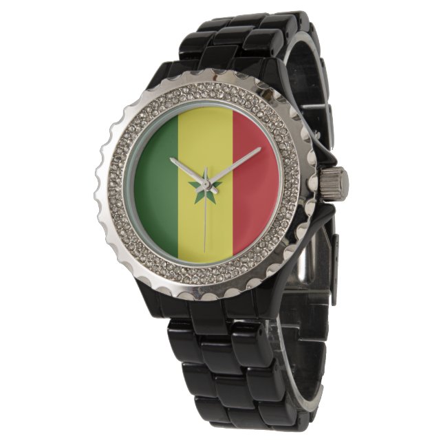 Senegal flag watch (Angled)