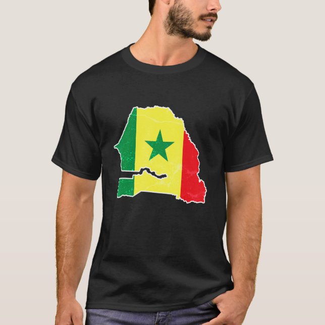Senegal Football Supporter Visitor Senegalese Socc T-Shirt (Front)