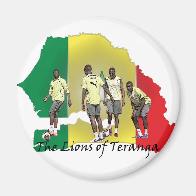Senegal Futbol Magnet (Front)