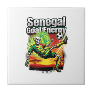 Senegal Goal Energy Skeleton Striker Nations Creat Ceramic Tile