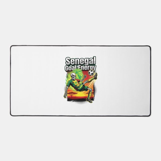 Senegal Goal Energy Skeleton Striker Nations Creat Desk Mat (Front)