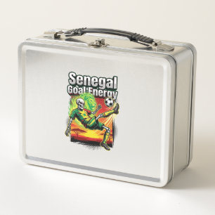 Senegal Goal Energy Skeleton Striker Nations Creat Metal Lunch Box