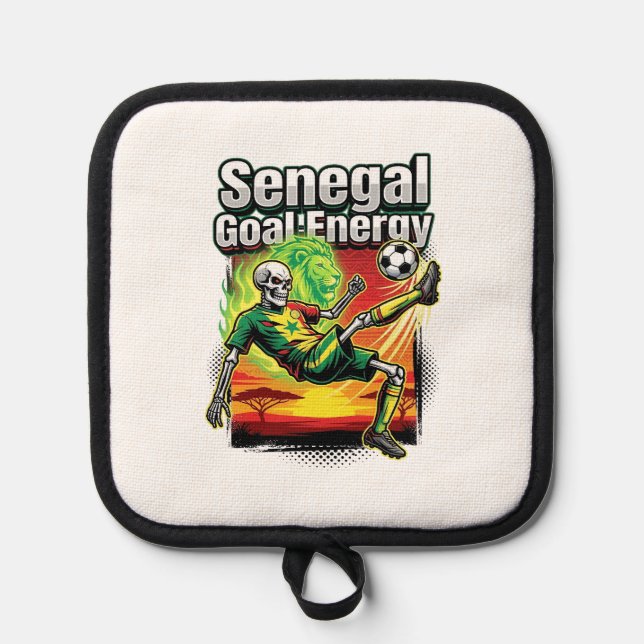 Senegal Goal Energy Skeleton Striker Nations Creat Pot Holder (Front)