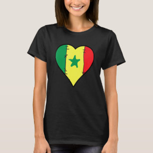 Senegal Heart Senegalese Flag T-Shirt