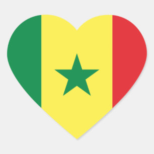 senegal heart sticker