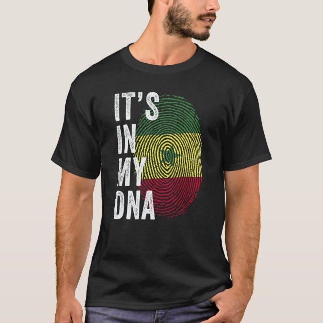 Senegal It's In My DNA Cute Senegalese Fingerprint T-Shirt (Front)