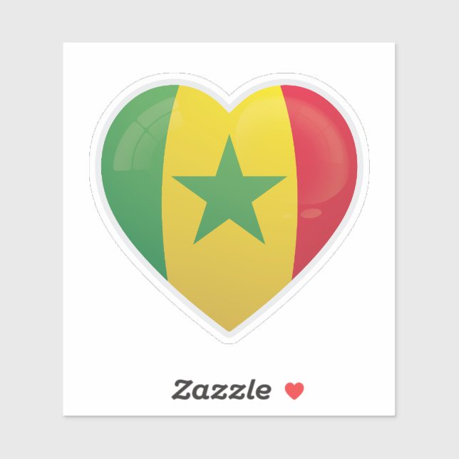 Senegal Love Icon Sticker (Sheet)