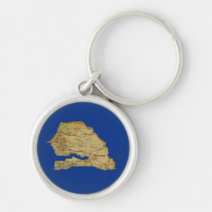 Senegal Map Keychain