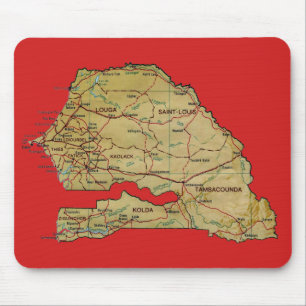Senegal Map Mousepad