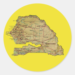 Senegal Map Sticker