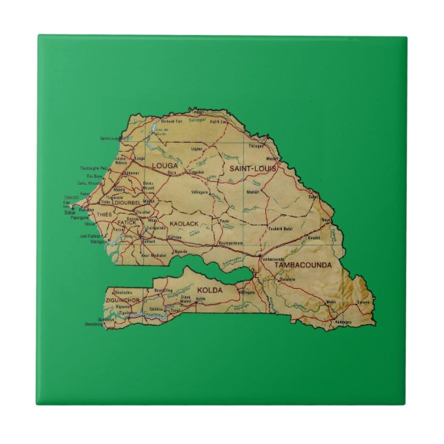 Senegal Map Tile (Front)