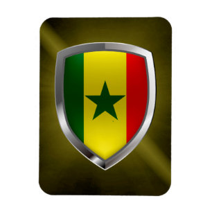 Senegal Metallic Emblem Magnet