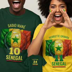 Senegal National Football Flag Heritage Soccer T-Shirt