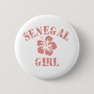 Senegal Pink Girl 6 Cm Round Badge