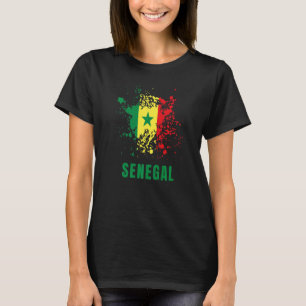 Senegal Retro Vintage Watercolors Sport Senegalese T-Shirt