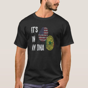Senegal Senegalese America American Flag Hand Mixe T-Shirt