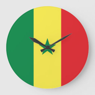 Senegal (Senegalese) Flag Large Clock