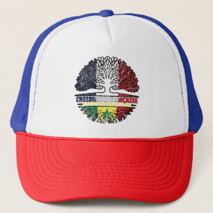 Senegal Senegalese French France Tree Roots Flag Trucker Hat