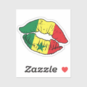 Senegal Senegalese Lipstick Love Flag