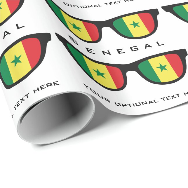 Senegal Shades custom text & colour gift wrap (Roll Corner)
