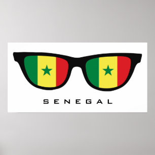 Senegal Shades custom text & colour poster