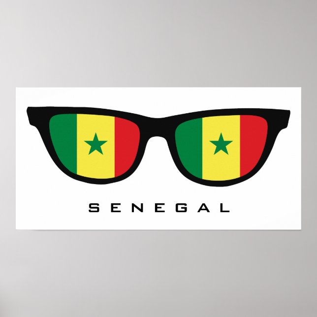 Senegal Shades custom text & colour poster (Front)