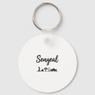 Senegal Skyline Travel Vacation Outfits Key Ring