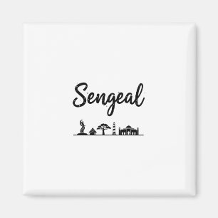 Senegal Skyline Travel Vacation Outfits Magnet