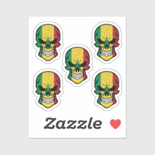 Senegal Smiling Skull Flag