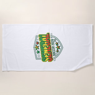 Senegal Soccer 2026 Soccer Bold Country Typography Beach Towel