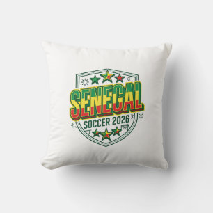 Senegal Soccer 2026 Soccer Bold Country Typography Cushion