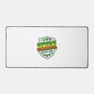 Senegal Soccer 2026 Soccer Bold Country Typography Desk Mat