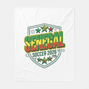 Senegal Soccer 2026 Soccer Bold Country Typography Fleece Blanket